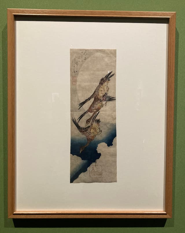 広重「月に雁」